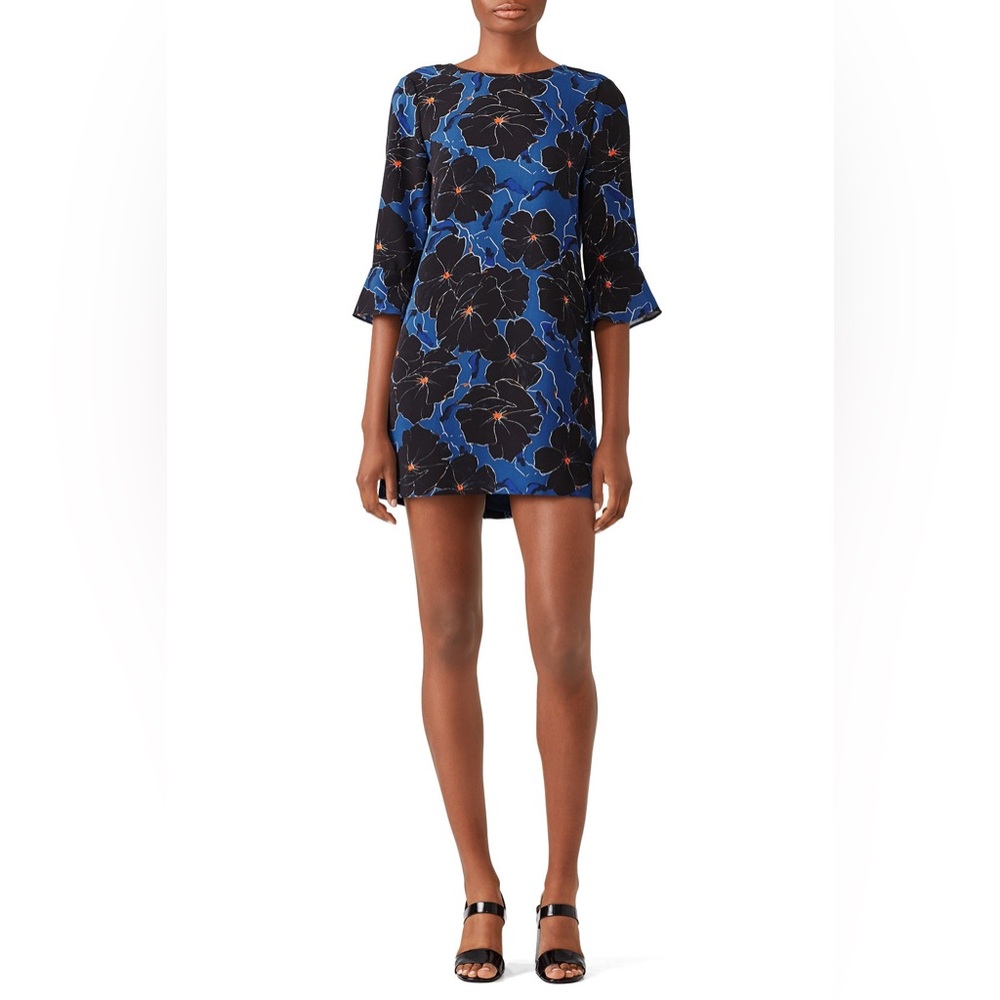 Cooper & Ella | XS | Floral Matilda Dress Black and Blue Dres